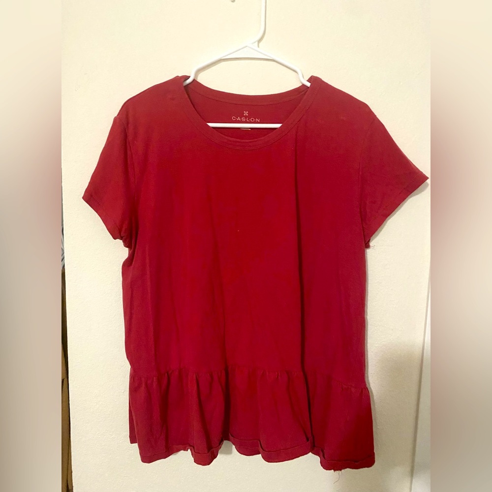 Red Flowy Top